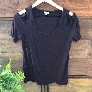 Splendid open shoulder T-shirt